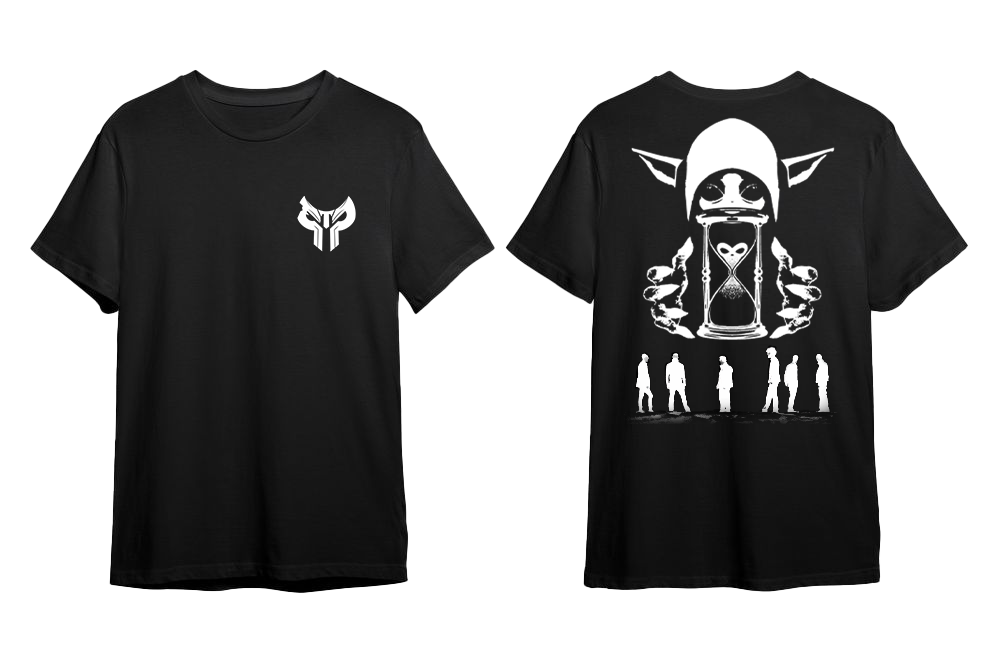 NO CLOCK tee — front and back